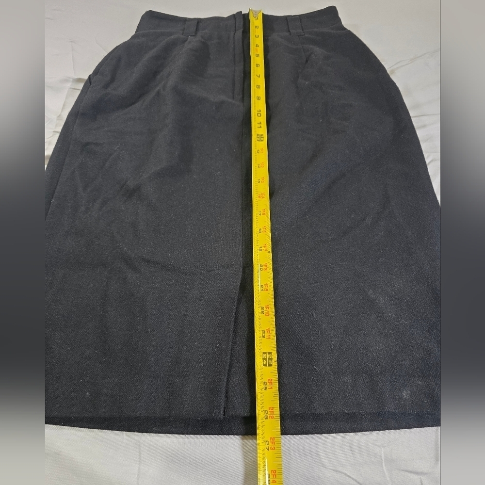 SK & Company Classic Black Wool Pencil Skirt - Picture 5 of 6